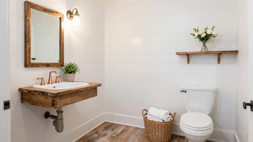 17 Farmhouse Powder Room Ideas for Cozy Charm