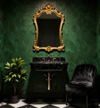 18 Dark Powder Room Ideas That Feel Luxurious