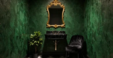 18 Dark Powder Room Ideas That Feel Luxurious