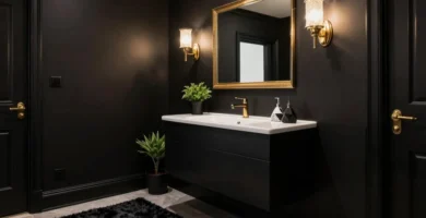 19 Black Powder Room Ideas for Dramatic Style