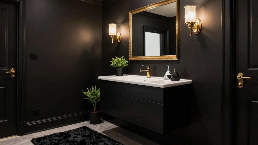 19 Black Powder Room Ideas for Dramatic Style