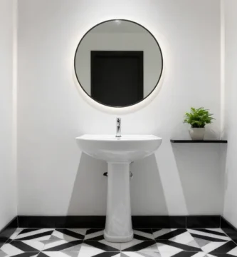 19 Black and White Powder Room Ideas That Feel Timeless