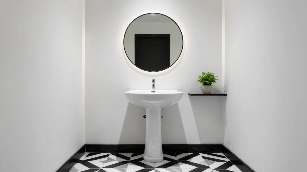 19 Black and White Powder Room Ideas That Feel Timeless