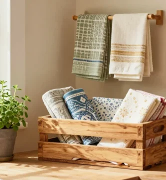 19 Kitchen Towel Storage Ideas That Look Neat