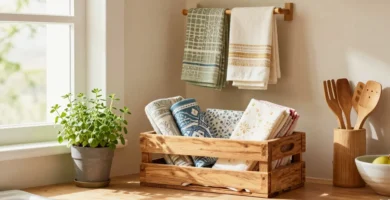 19 Kitchen Towel Storage Ideas That Look Neat